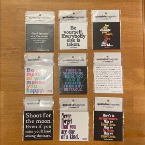 New Inspirational Quotes Magnets - Set of 9 Motivational Gifts 3.5”x3.5”